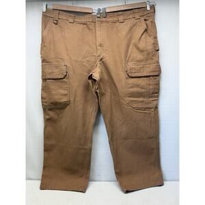 Duluth Trading Co Cargo Pants Mens 50x32 Brown Relaxed Fit Denim Pants Workwear